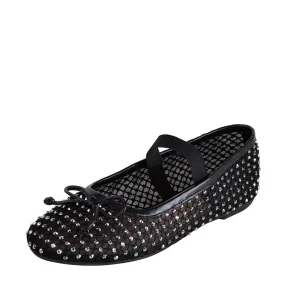 Payless Fioni Women's Mesh Elle Rhinestone Flat Hygienic Lining Arch Support Design