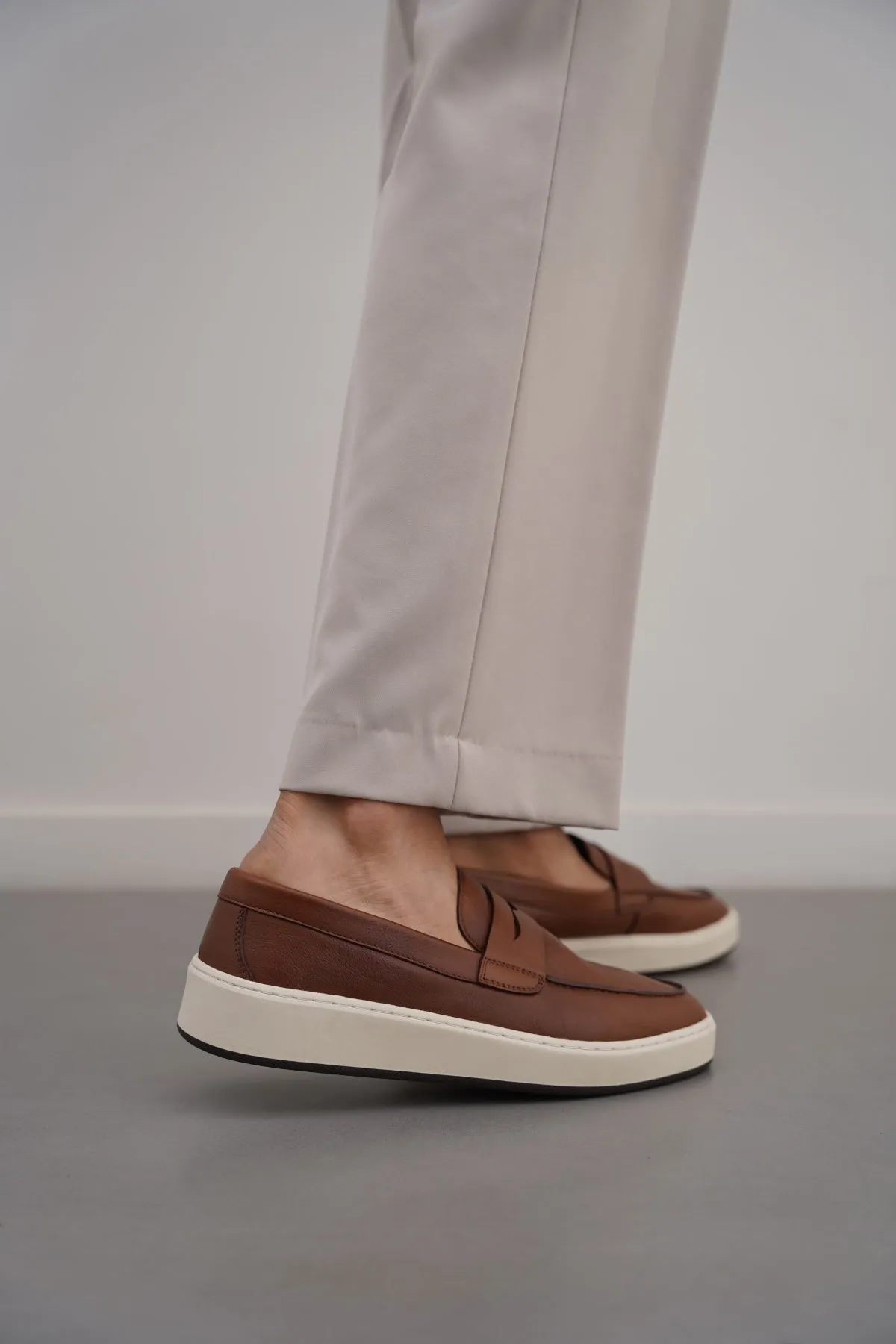 PENNY LEATHER LOAFERS least running