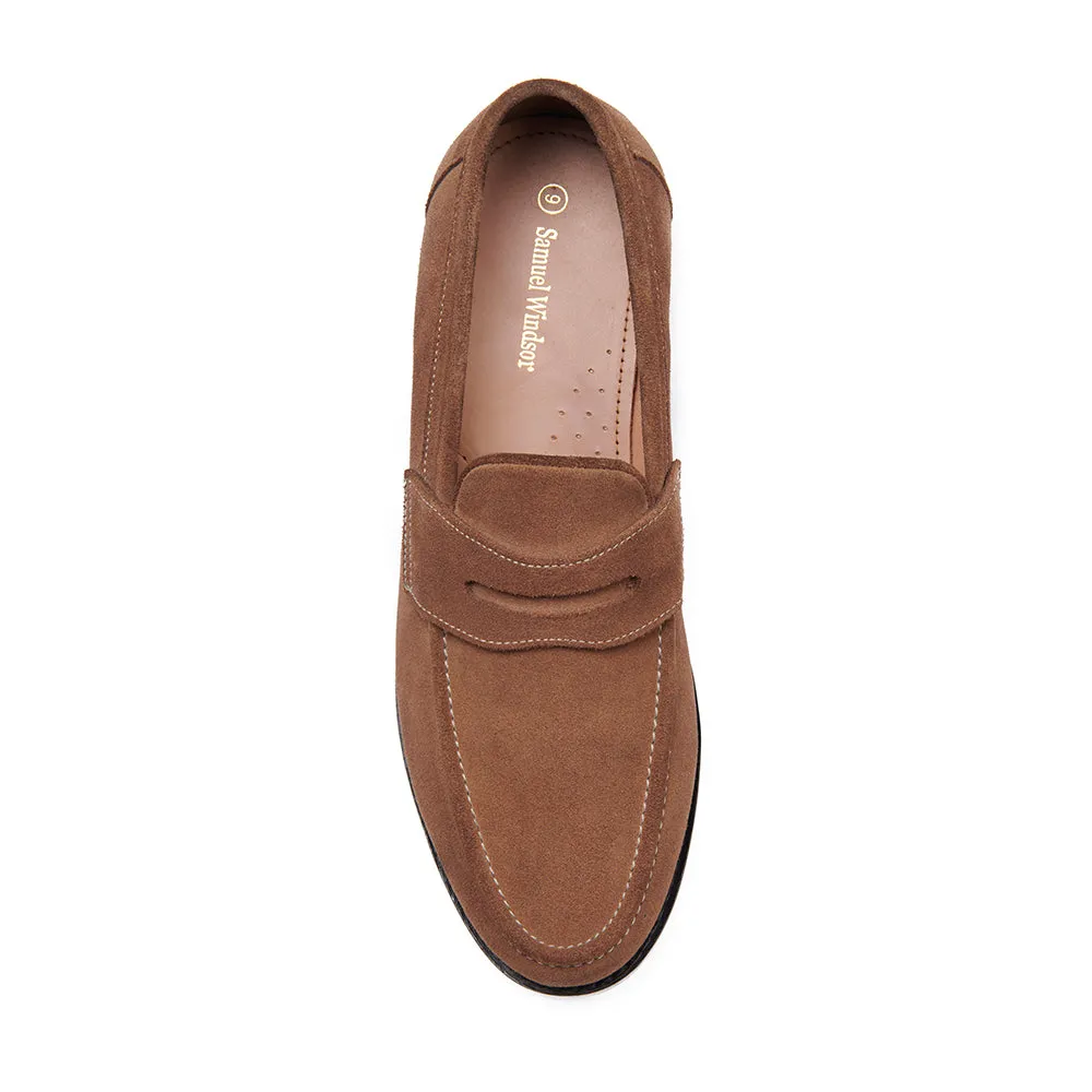 Quiet Corridor Penny Loafer - Honey Suede