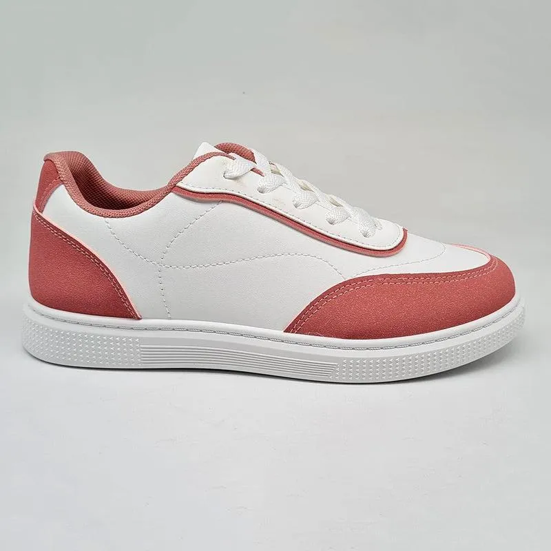 Ultra-soft cushioning Boosted flair Madison Ladies High Fashion Cyprus Sneaker - White/ Pink