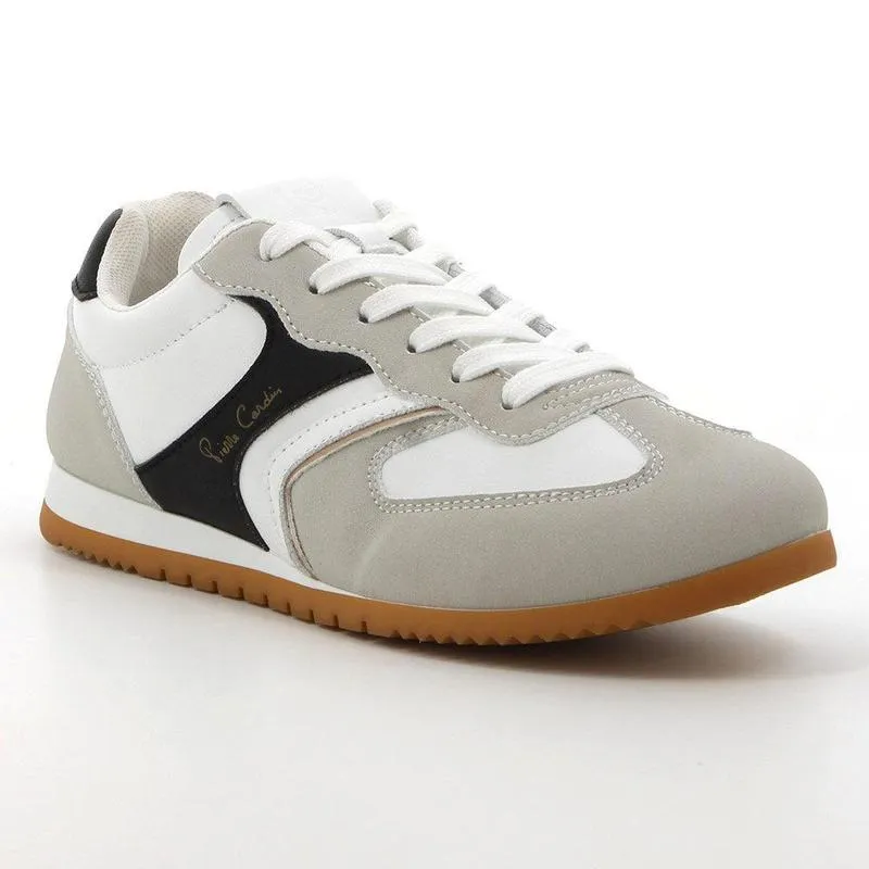 Pierre Cardin Alessi 3 Ladies Lace Up Sneaker -  White Multi MultiDirectionalTread