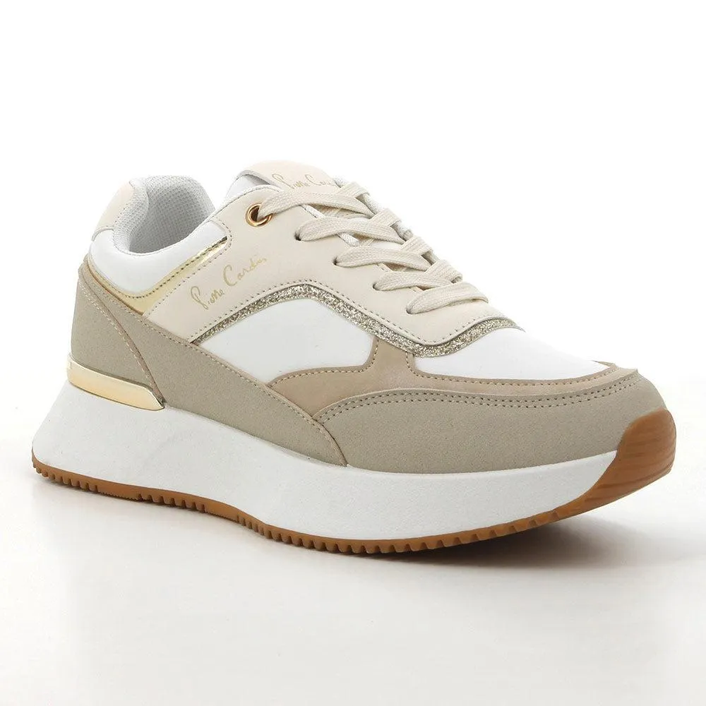 Run Fast Pierre Cardin Angelique 2 Sneaker - Beige White