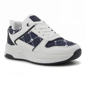 Comfort Benefit Adaptive Flex Grooves Pierre Cardin Angelique 6 Sneaker - White/Blue