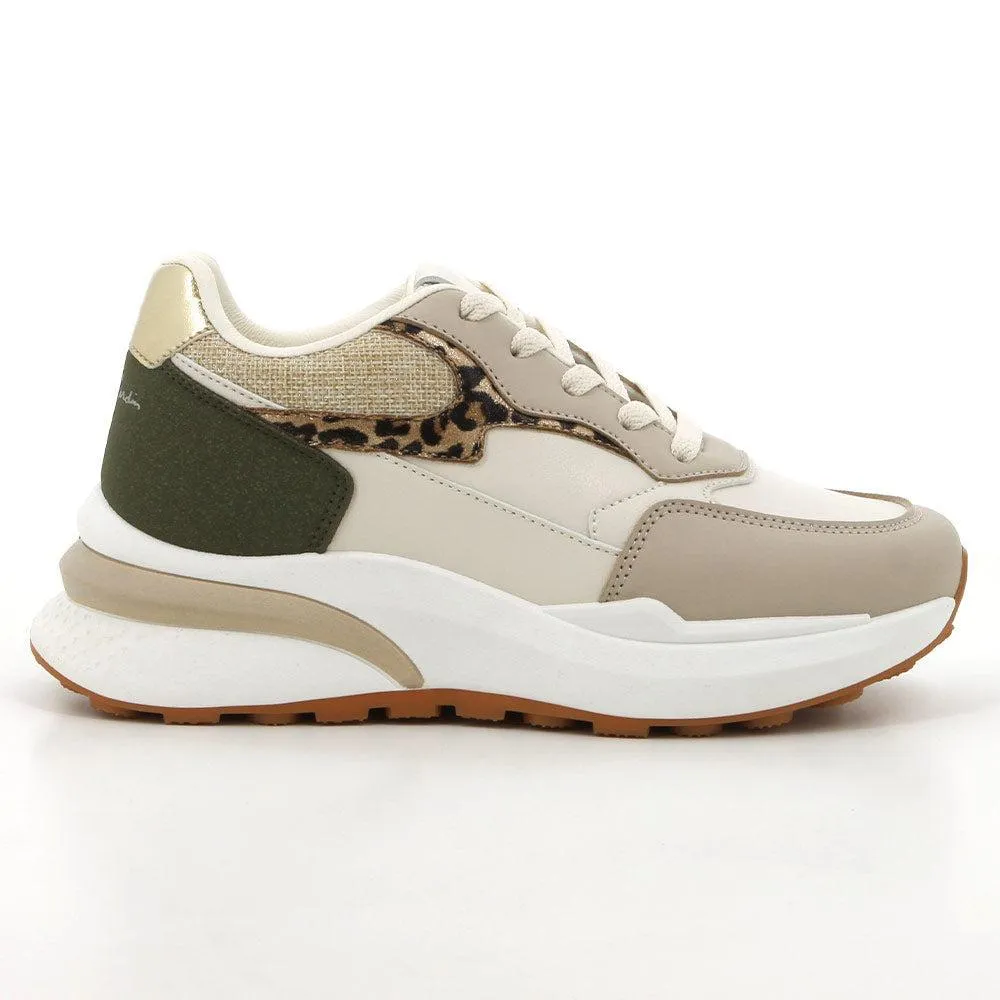 Pierre Cardin Belle 1 Sneaker - Beige Multi Shock Absorbing Layer Anti Odor Fabric