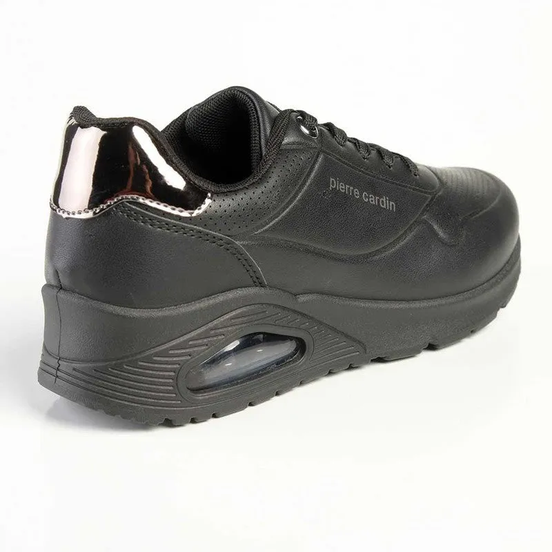 Pierre Cardin Chantal Lace Up Sneaker - Black Pewter Air Cushion