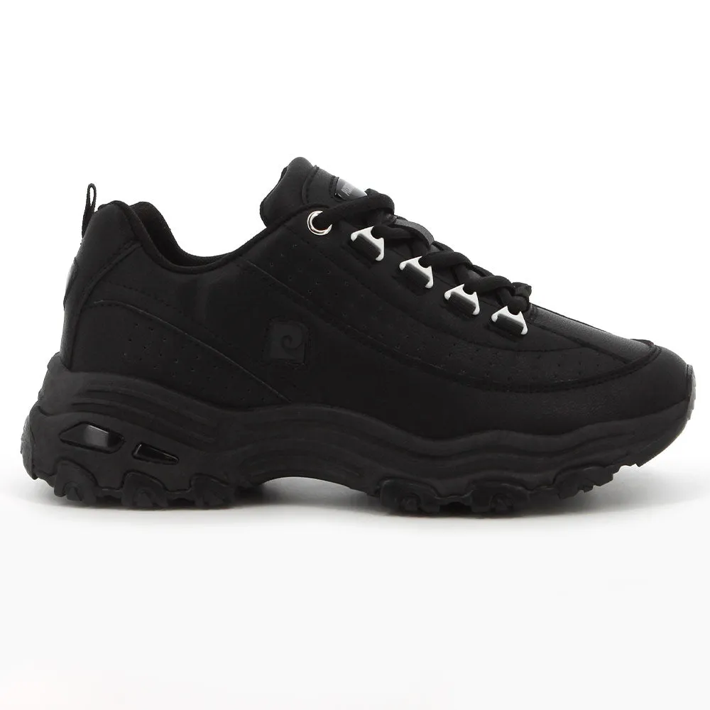 Pierre Cardin Chunky Lace-up Sneaker - Black No Effort Foot alignment