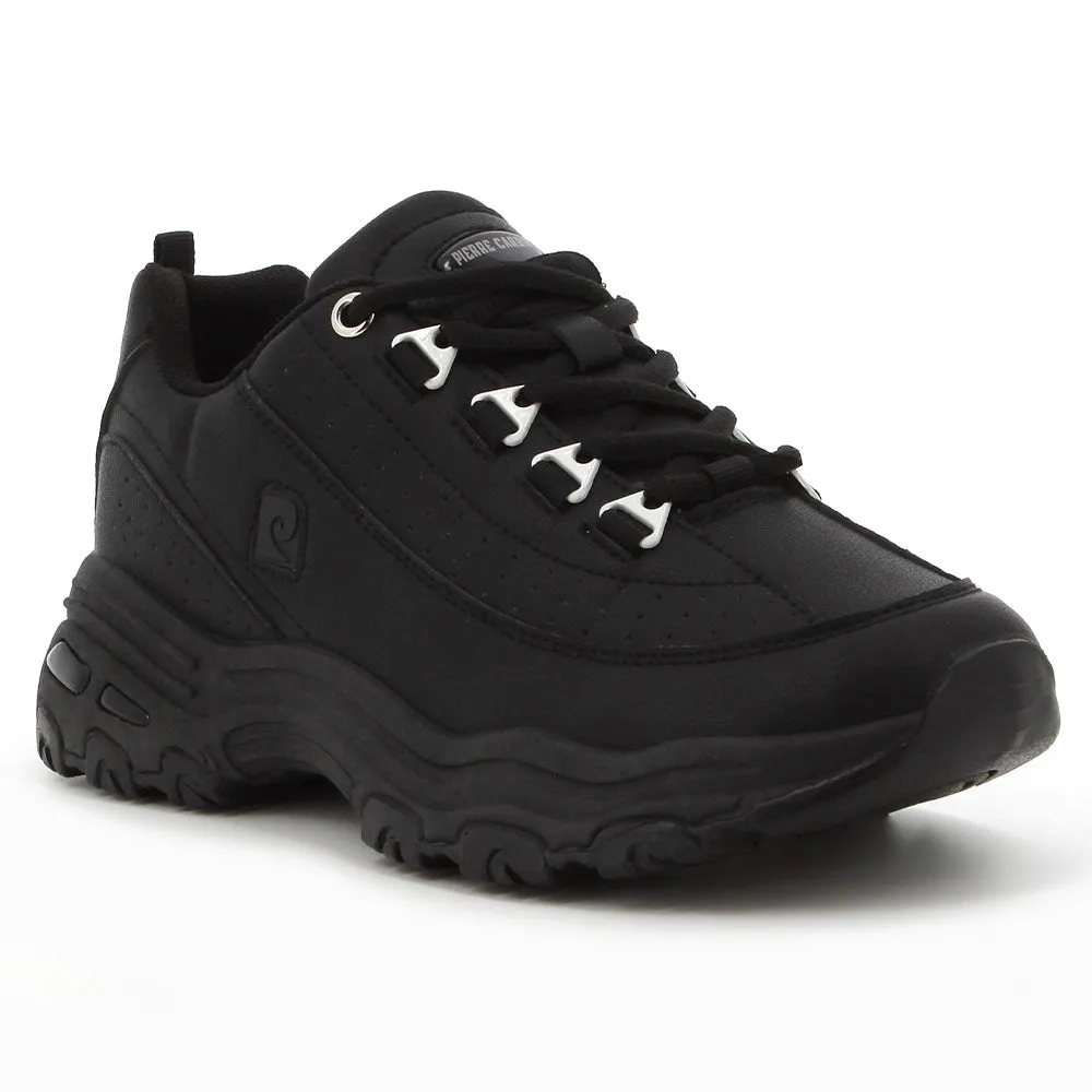 Pierre Cardin Chunky Lace-up Sneaker - Black Recycled materials