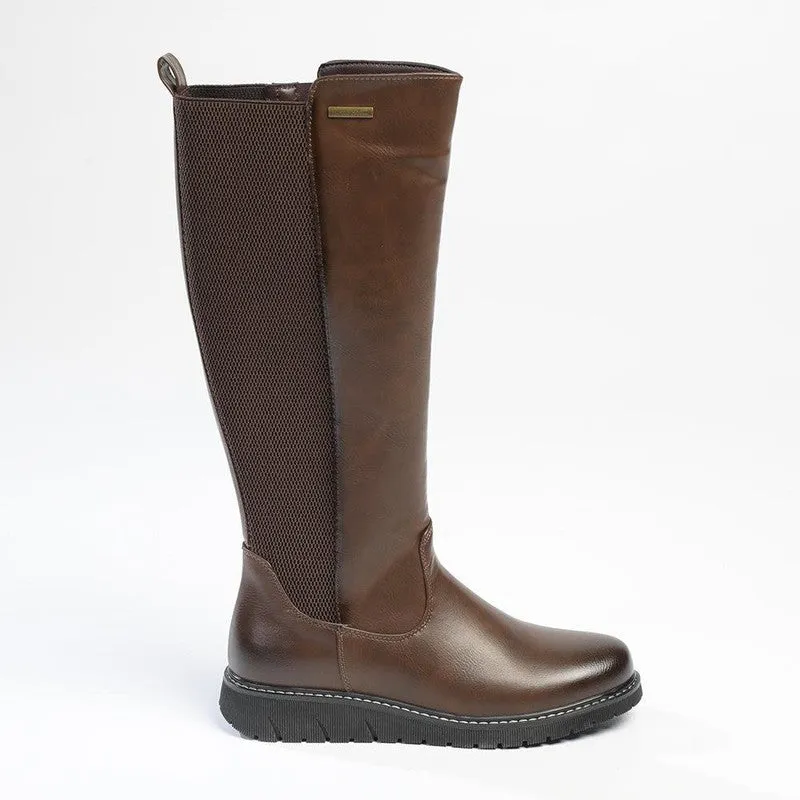 Pierre Cardin Demi Casual Shaft Boot - Brown Padded Interior Snow Trekker Flexible TPU Shank