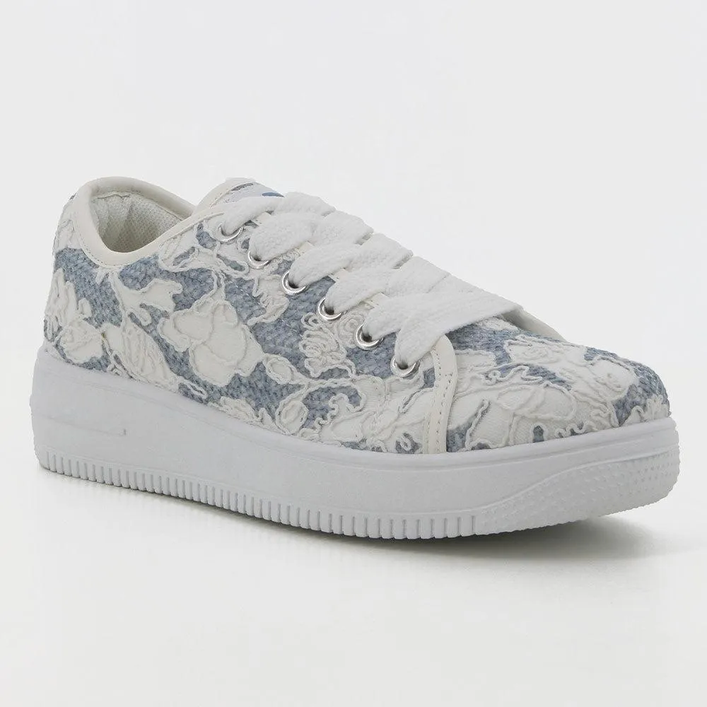 Pierre Cardin Dentelle 1 Sneaker - Light Blue Ventilated Mesh Synthetic Finish