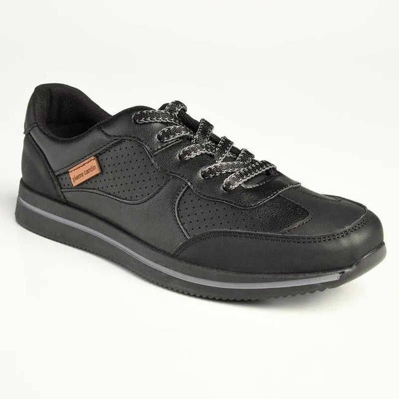 Pierre Cardin Lace Up Sneaker - Black Multi Good resilience Ultra Flex