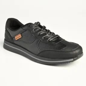 Pierre Cardin Lace Up Sneaker - Black Multi Good resilience Ultra Flex