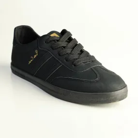 Upgraded look Torsional Rigidity Enhancements Pierre Cardin Ladies Low Sneaker - Black Nu-Buck
