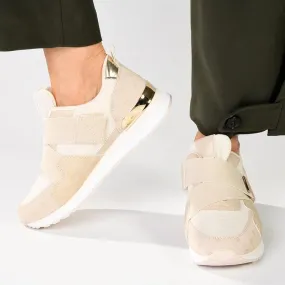 Dry Fast Lifestyle Athlete Pierre Cardin Melanie 2 Elasticated Sneaker - Beige