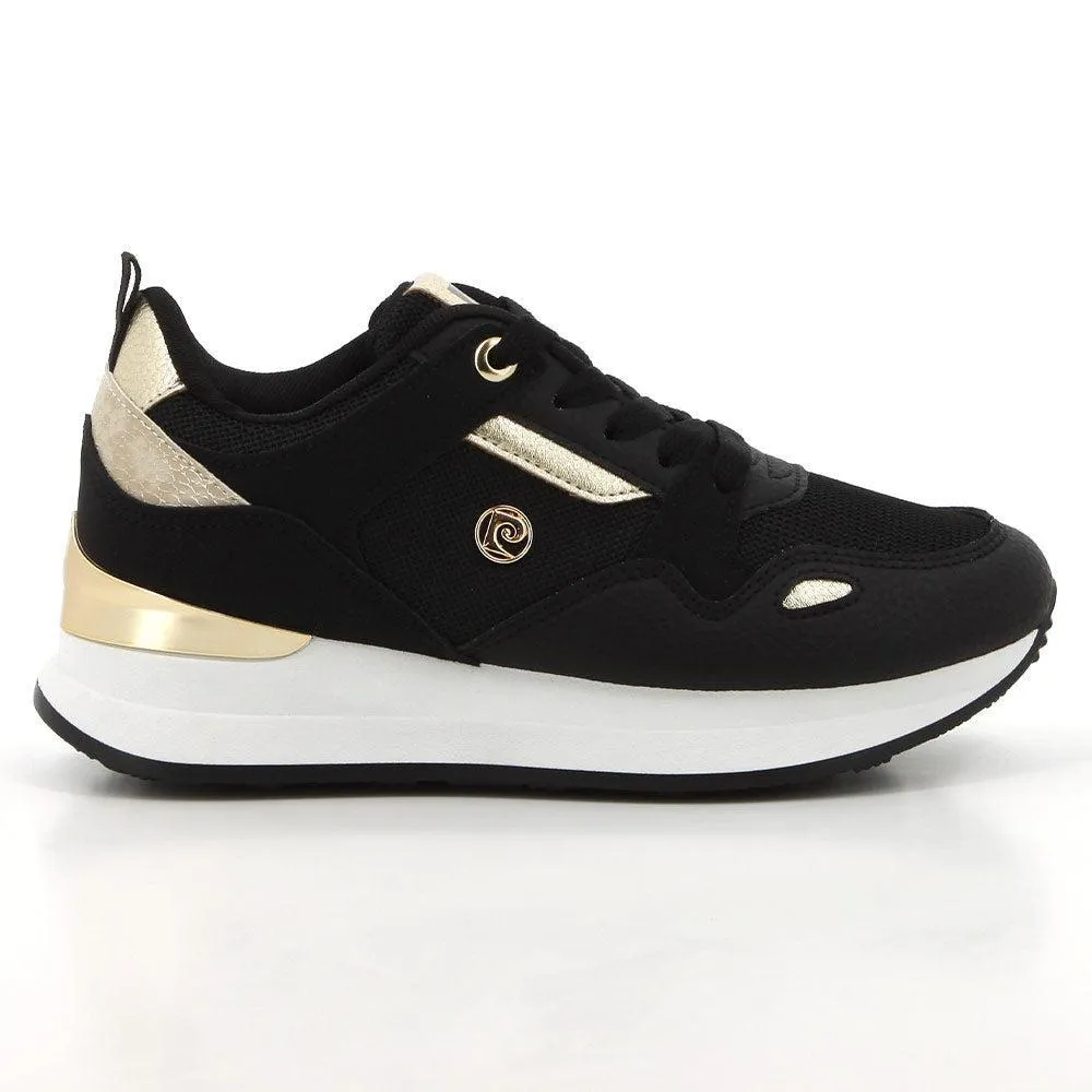 Pierre Cardin Melanie 3 Sneaker - Black Gold Light Impact DurableMaterial