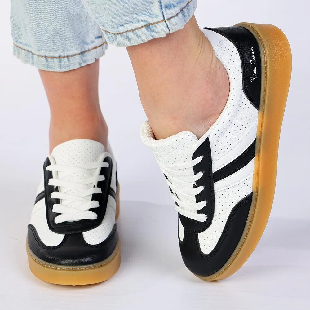 Anti Friction Collar Mid Cut Pierre Cardin Rumba 6 Sneaker - Black / White