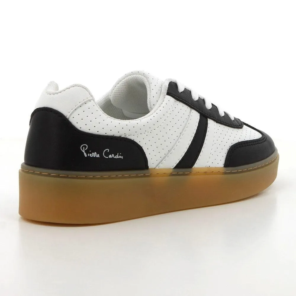 Pierre Cardin Rumba 6 Sneaker - Black / White Sleek Build Oversized Tongue