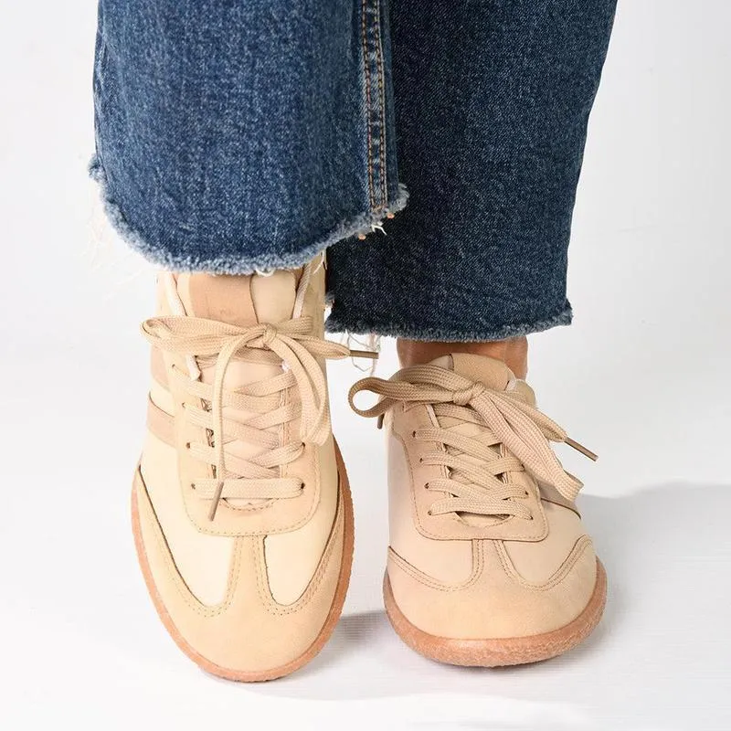 Pierre Cardin Wembi 1 Lace Up Sneaker - Beige Multi Ultra-soft cushioning Recycled Mesh Upper