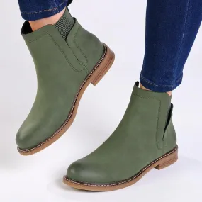 natural materials Chill Weather Pierre Cardin Zele Ankle Bootie - Olive