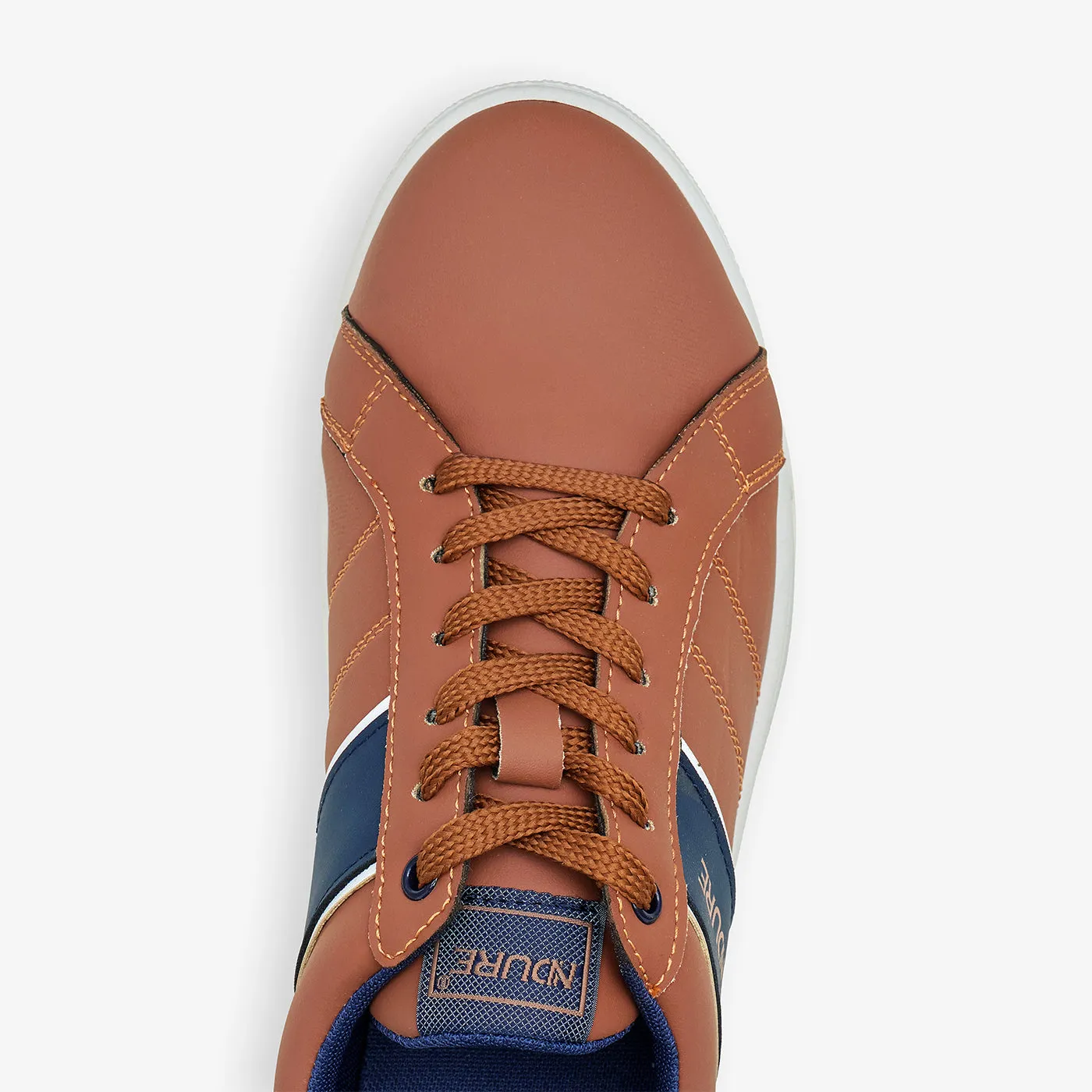 Men's Contrast Panel Sneakers Cushioned durability Comfortable Heel