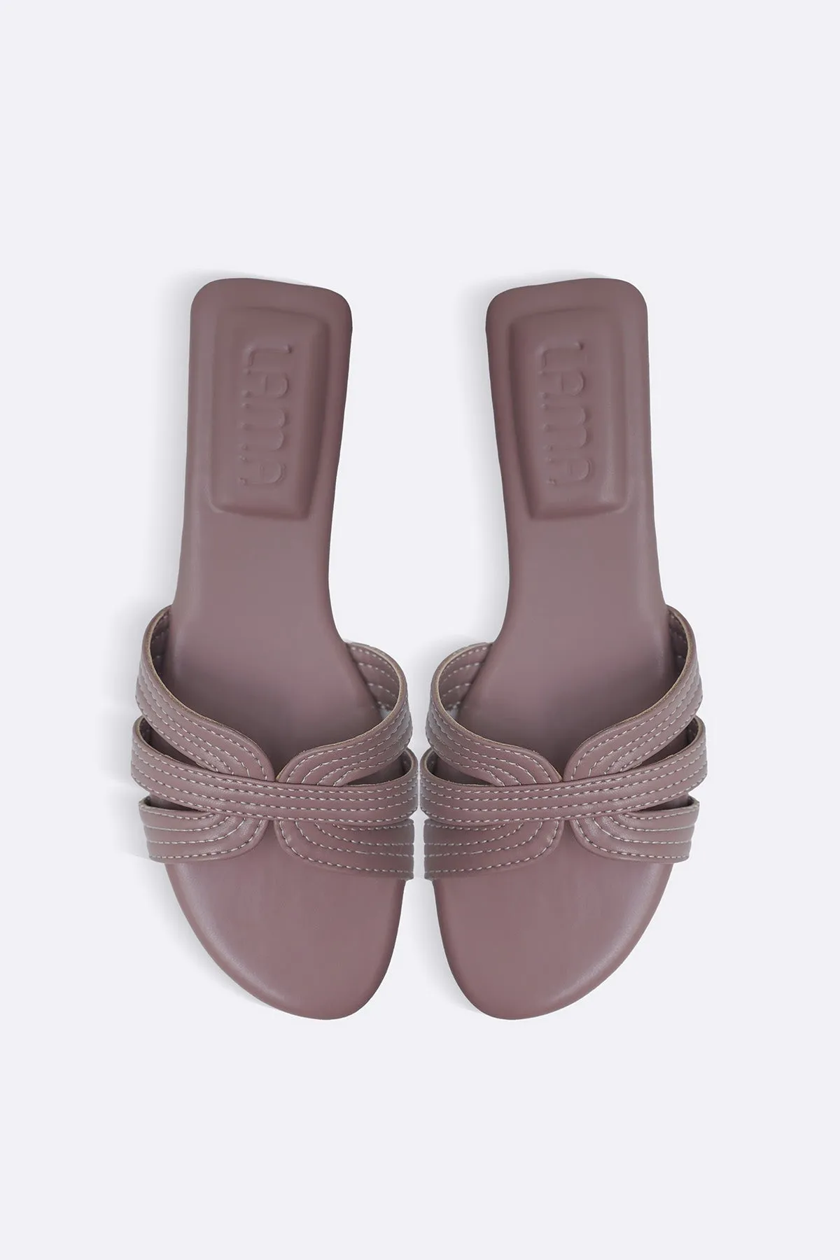 Non Tangling Lacing Classy flair STRAPPY STITCH SLIDES