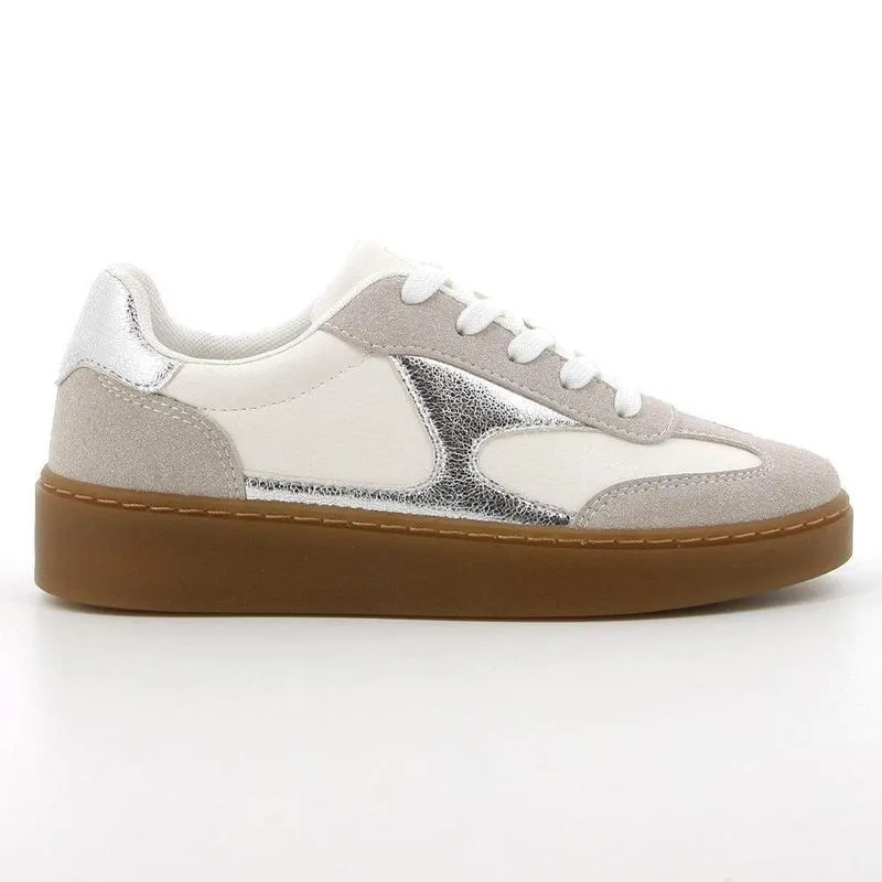 High Comfort Running Shoes Pierre Cardin Rumba 1 Ladies Lace Up Sneaker - White