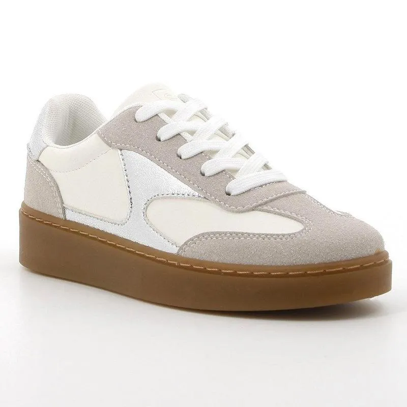 Cushion Lover Track Day Pierre Cardin Rumba 1 Ladies Lace Up Sneaker - White