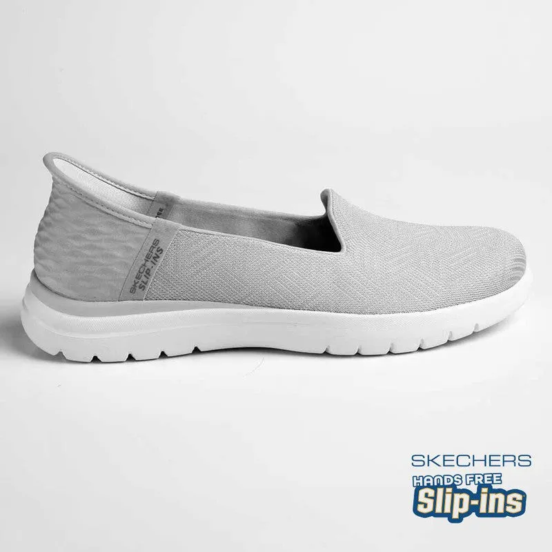 Skechers On-The-Go Flex Sneaker - Light Grey Street Step Compact Form