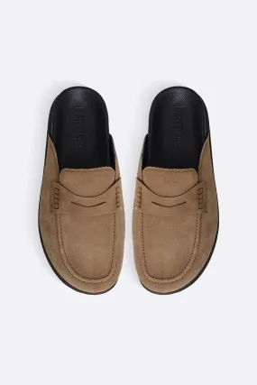 SUEDE LEATHER MULES Thermoplastic Frame