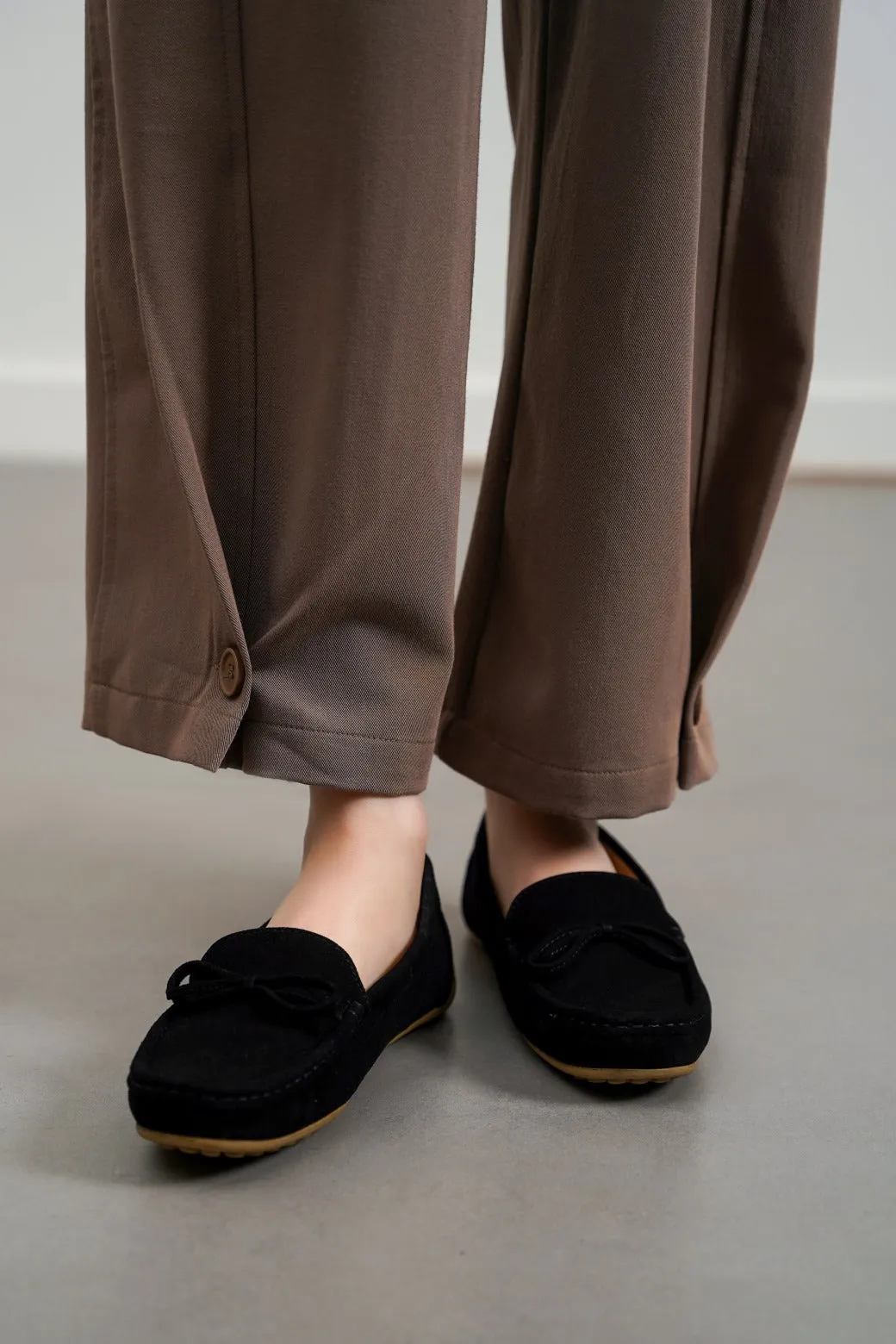 Wide Base Support Thermoregulating Fabric REAL LEATHER LOAFERS