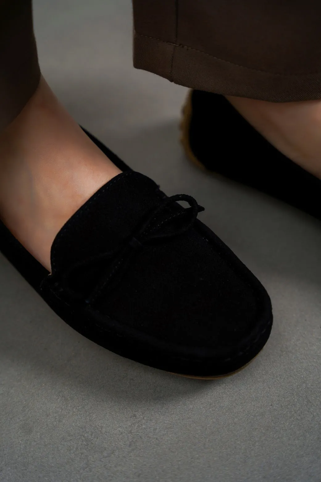 shock - absorbing REAL LEATHER LOAFERS