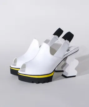 Reila White Open Toe Platform Heel professionals' needs Enhanced Traction