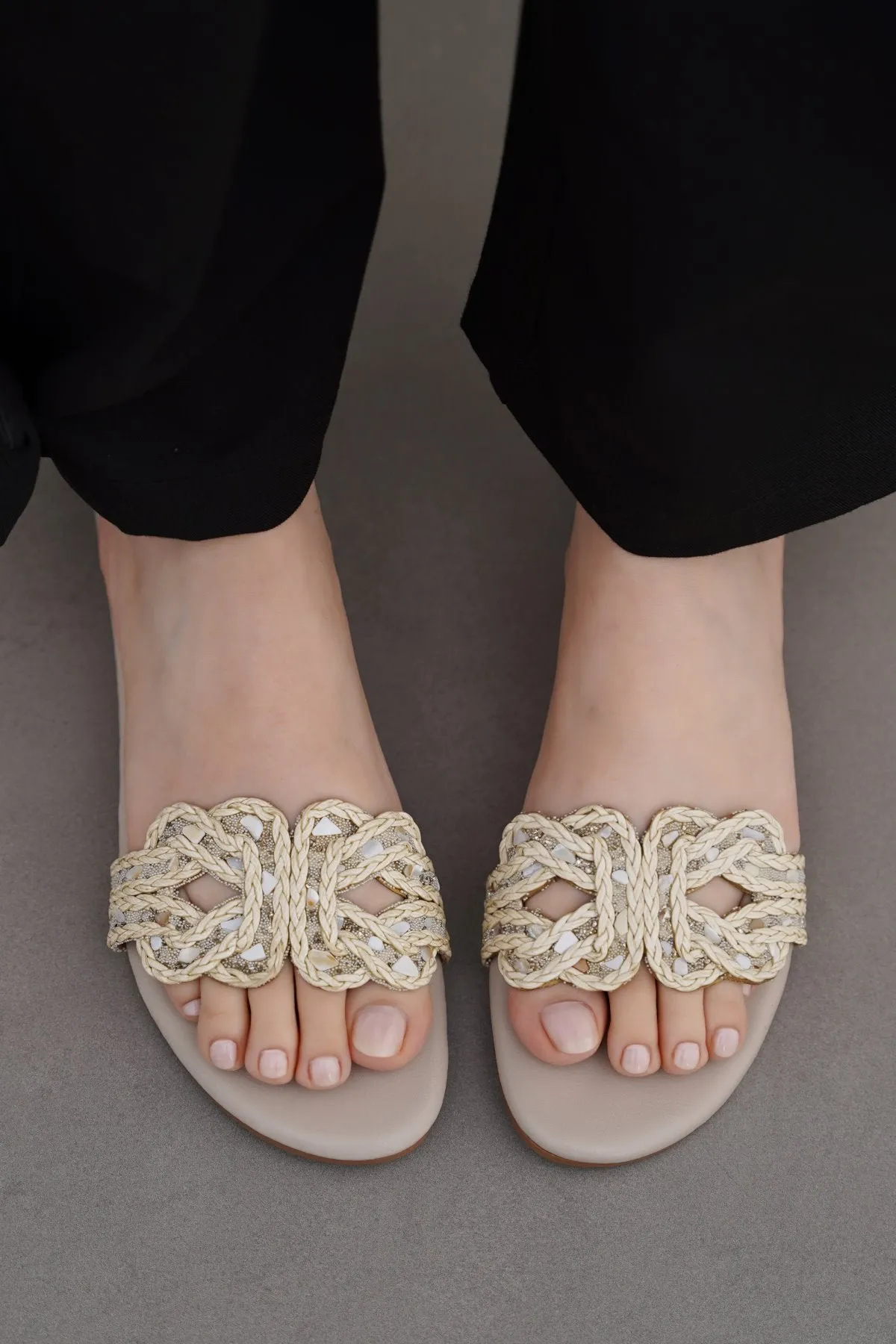 Casual Support sole - type MINI CRYSTAL SLIDES