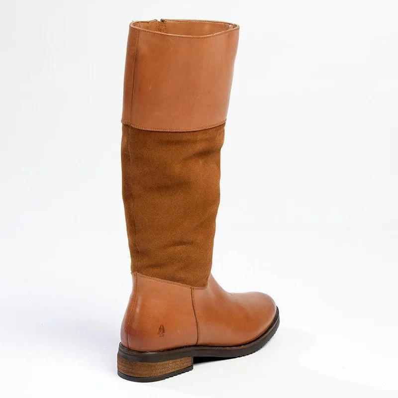 Padded Liner Scandi Cool Hush Puppies Kitty Leather Rider Boot - Tan
