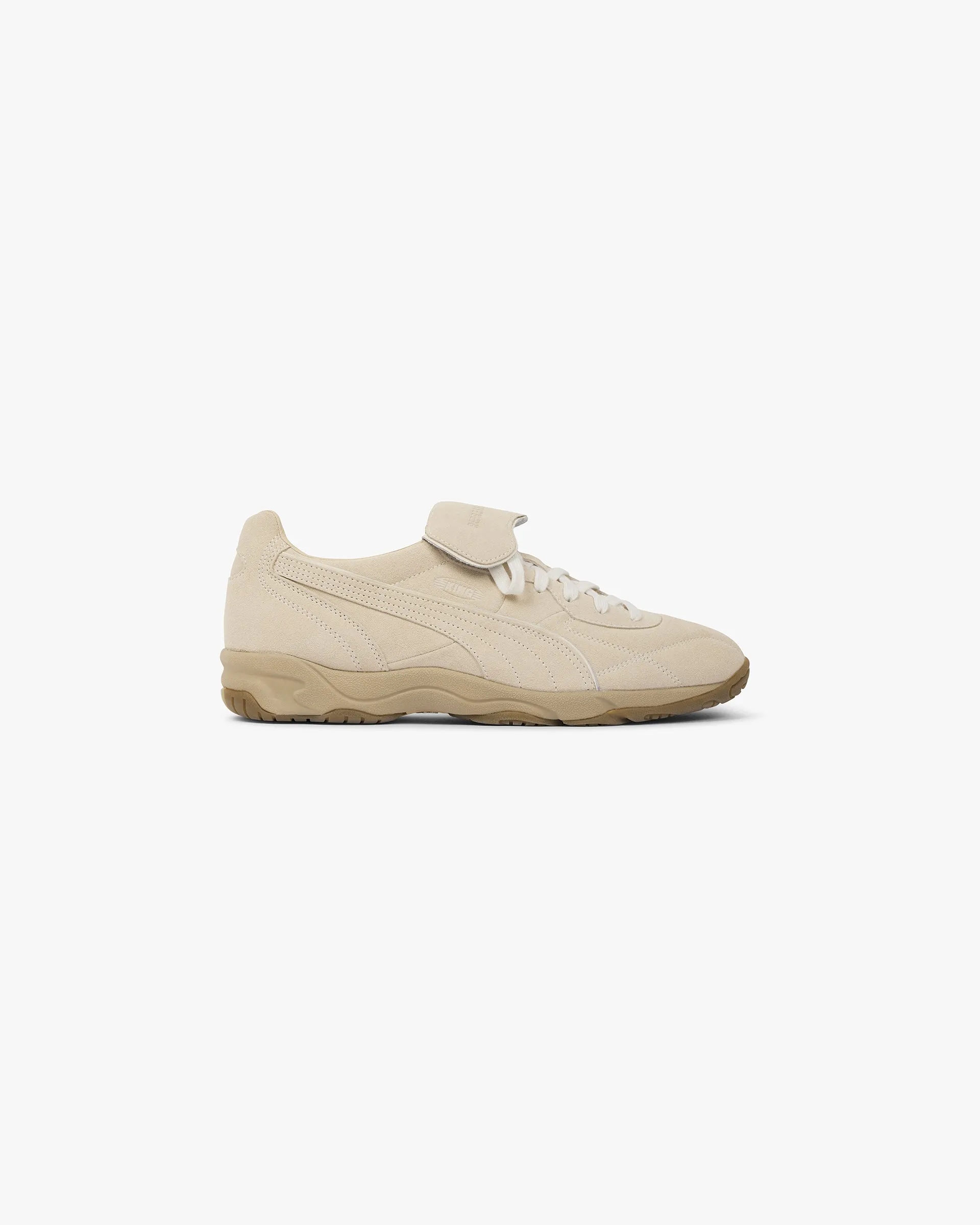 Represent X Puma King Indoor - Light Sand sueded fabric
