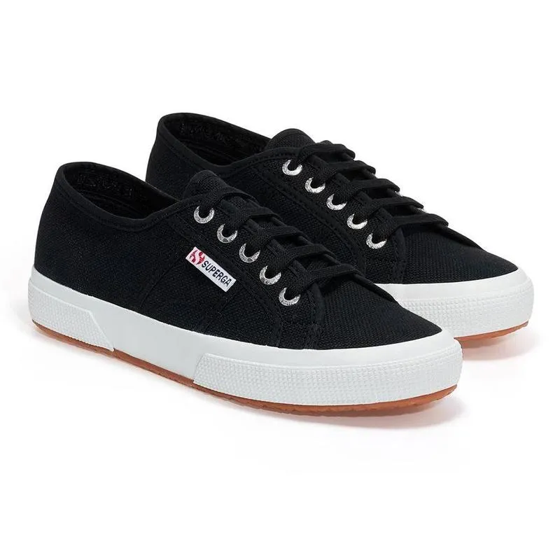 Superga Cotu 2750 Classic Canvas - Black/White Pure Lines Sweat Control