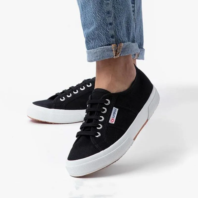 Superga Cotu 2750 Classic Canvas - Black/White Energy Recovery Technology