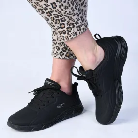 Skechers Bobs Flex LO Lace Sneaker - Black Bounce Back Foam