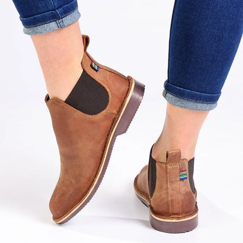 Slip Resistant Backcountry Camper Veldskoen Woodstock Leather Boot - Brown