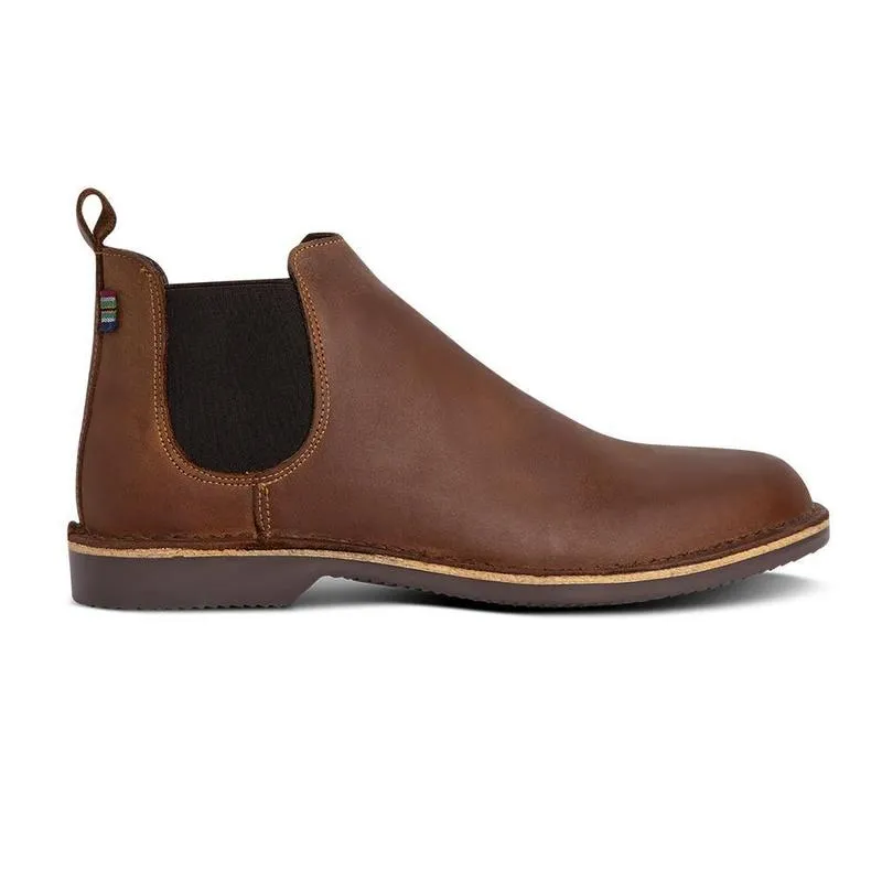 Veldskoen Woodstock Leather Boot - Brown Rubber Tread Pattern