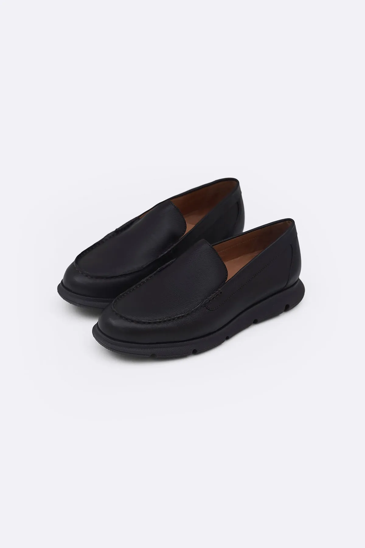 AIR-SOLE LEATHER LOAFERS warm - weather Shock Diffusion Layer