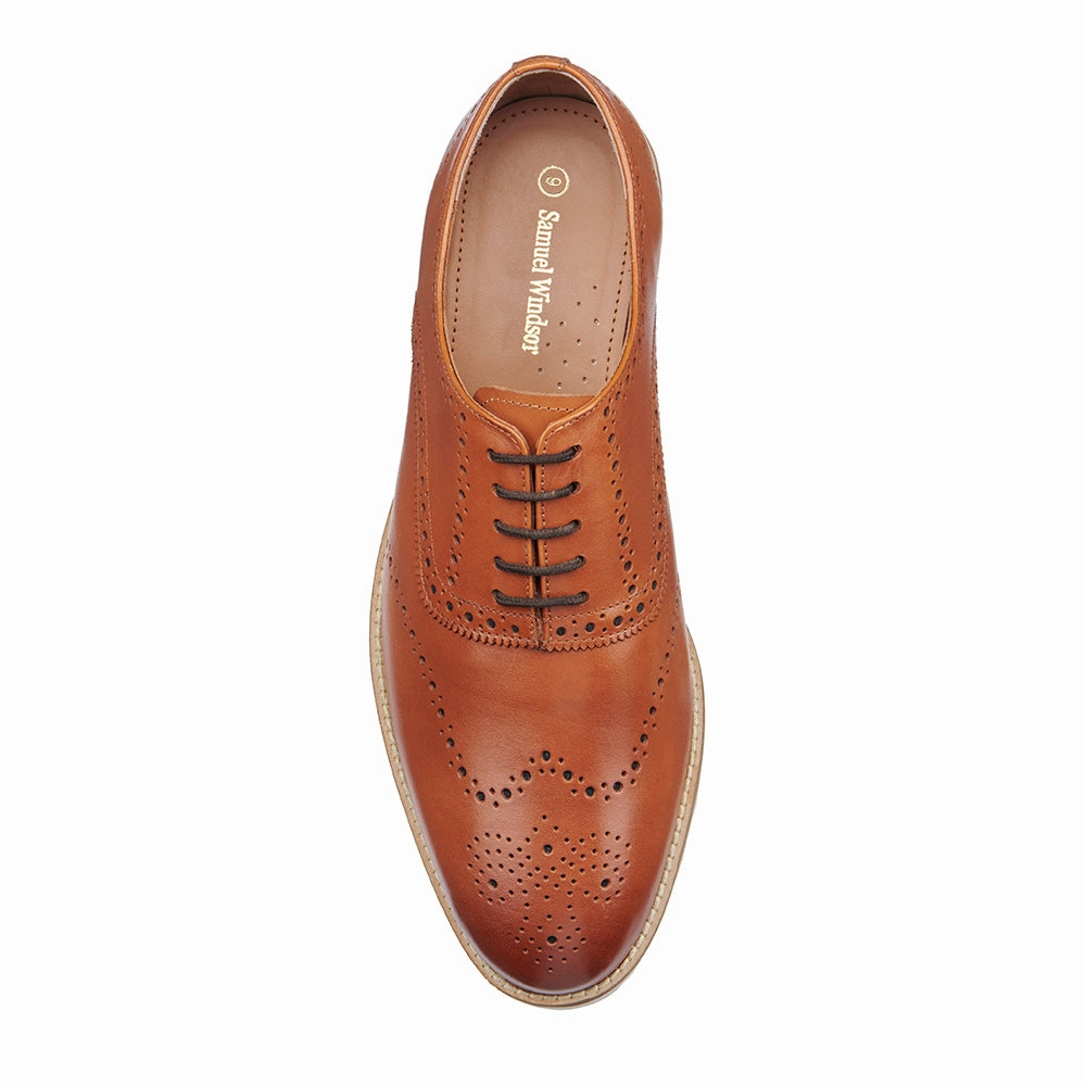 Stylish Touch Apex Brogue - Tan