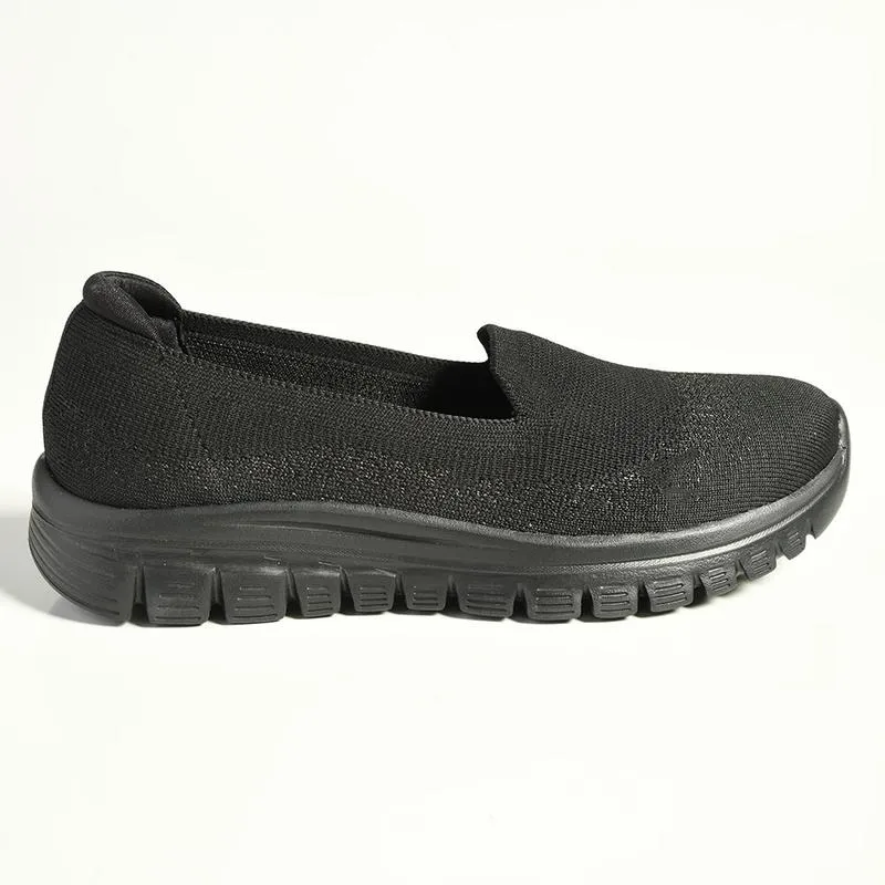 Skechers Graceful Active Slip On Sneaker - Black Black Dynamic Design Hyperbolic Lasting