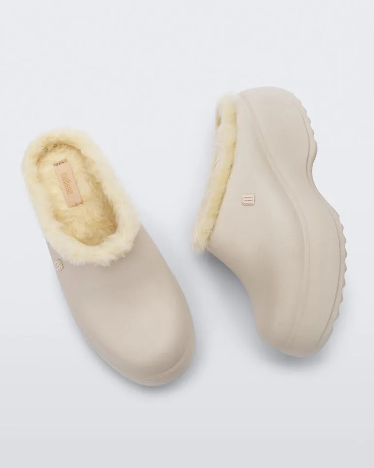 Free Clog Fluffy Platform - Light Beige Recycled Components