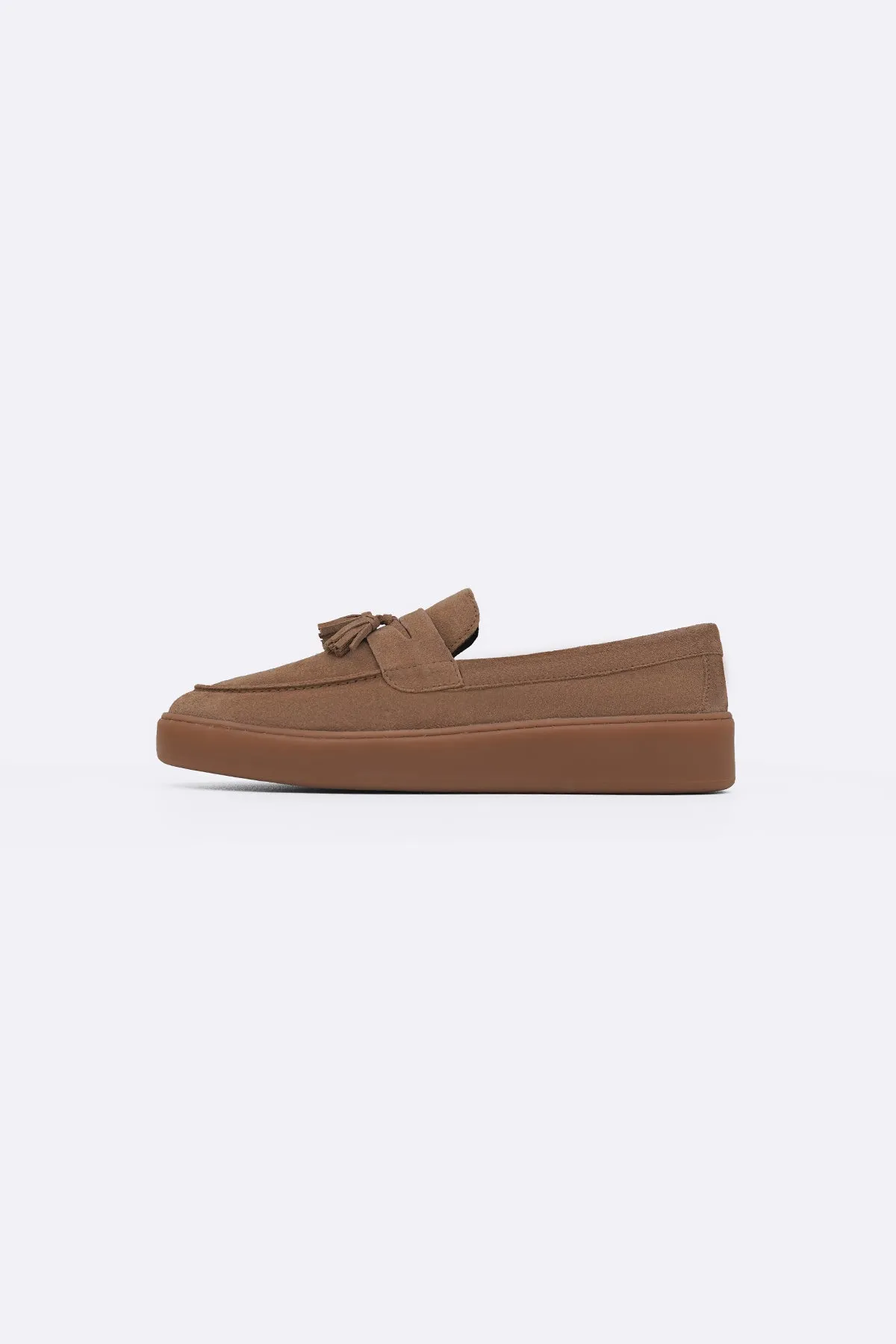 SUEDE LEATHER TASSEL LOAFERS beach shoes