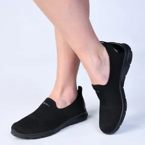 Skechers Arch Fit Sunny Slip On Sneaker - Black Fitness Lovers Classic Vibe