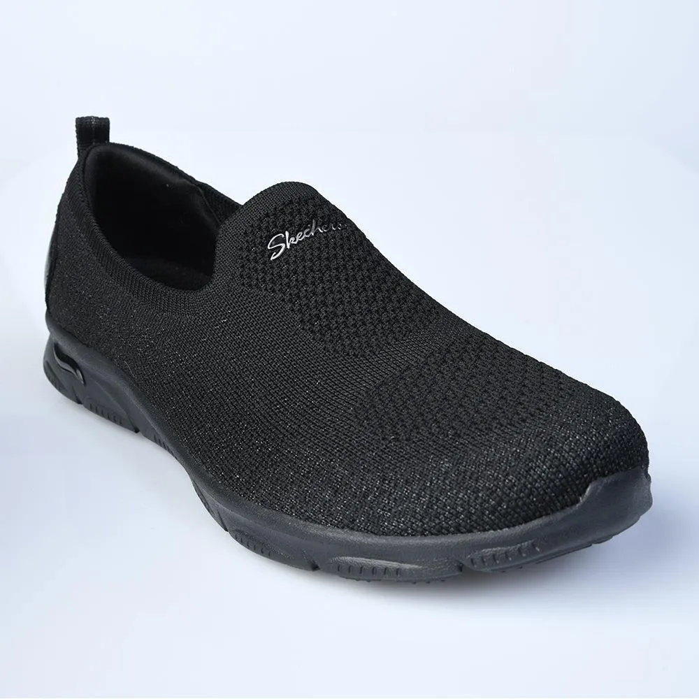Skechers Arch Fit Sunny Slip On Sneaker - Black Cool Mesh Sole Tech