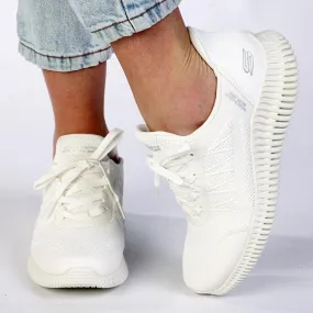 Strong Traction Skechers Bobs Geo Lite Sneaker - White