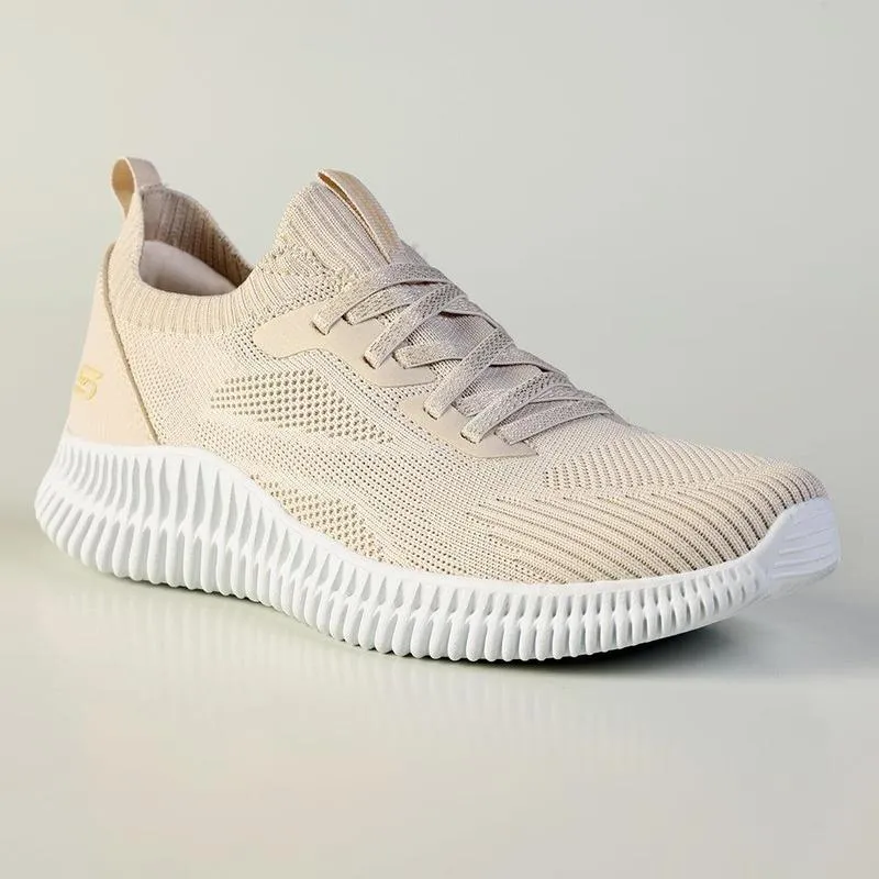 Stable base Skechers Bobs Geo Lite Sports Sneaker - Natutal