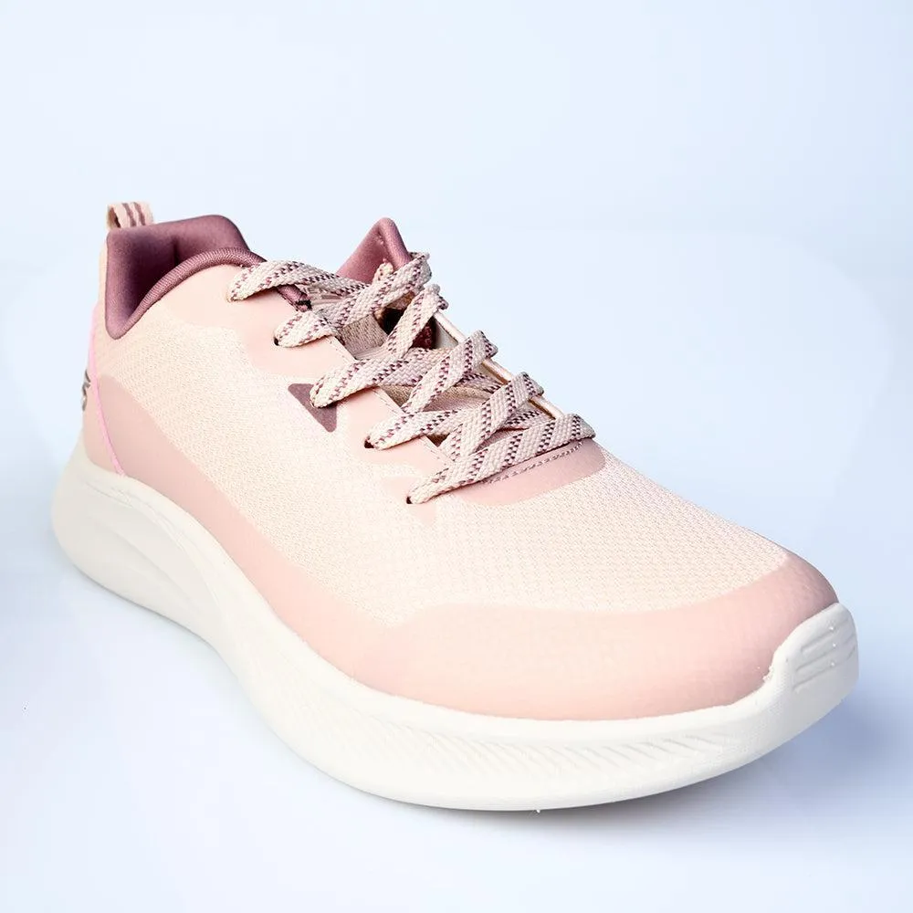 Skechers Bobs Moda Flex Lace Sneaker - Blush Satin Daily Athlete Non Restrictive Upper