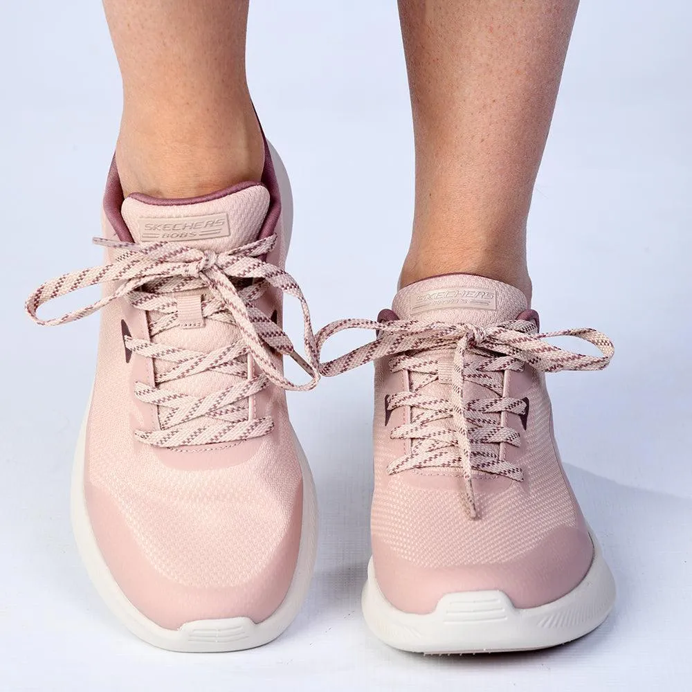 Trend-setting Skechers Bobs Moda Flex Lace Sneaker - Blush Satin